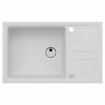 Мойка кухонная Alveus Granital Intermezzo 130 Arctic-G11 780х480х200 с сифоном, белая
