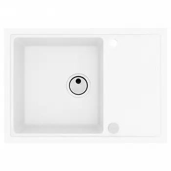 Мойка кухонная Alveus Granital Intermezzo 40 Arctic-G11 680х480х200 с сифоном, белая
