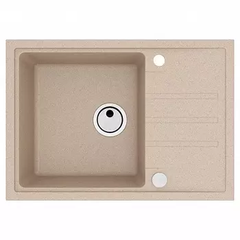 Мойка кухонная Alveus Granital Intermezzo 40 Beige-G55 680х480х200 с сифоном, бежевая