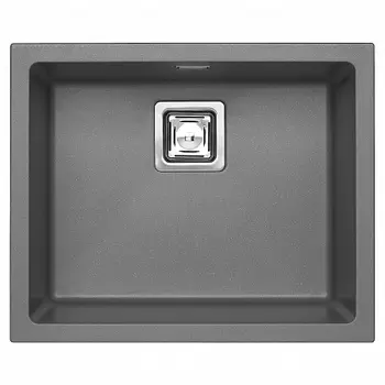 Мойка кухонная Alveus Granital+ Quadrix 50 Steel-G04M 560х460х200 с сифоном, серая
