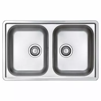 Мойка кухонная Alveus Line 90 NAT 790х500х160 нержавеющая сталь, с сифоном