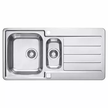 Мойка кухонная Alveus Line Maxim 10 SAT 980х500х190 нержавеющая сталь, с сифоном