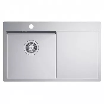 Мойка кухонная Alveus Quarto 30 BRS 780х480х190 левая, нержавеющая сталь, с сифоном