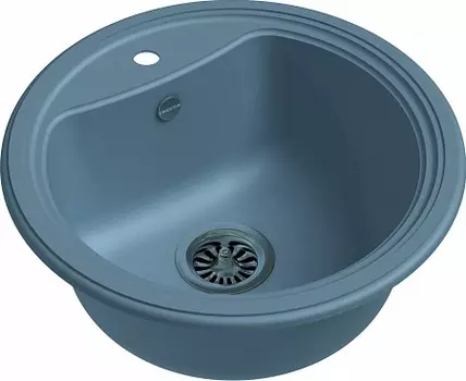 Мойка кухонная EWIGSTEIN Antik R50 1-чаша D-520мм серый металлик