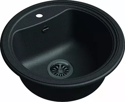 Мойка кухонная EWIGSTEIN Antik R50 1-чаша D-520мм черный