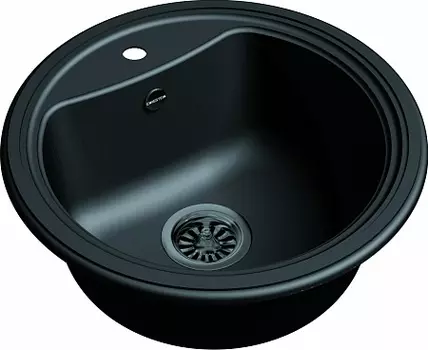 Мойка кухонная EWIGSTEIN Antik R50 1-чаша D-520мм антрацит