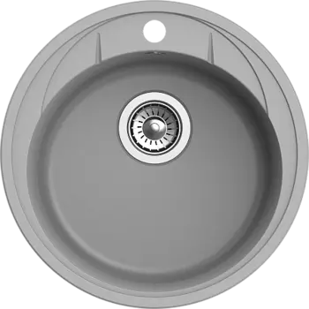 Мойка кухонная EWIGSTEIN Elegant R45 1-чаша D-484мм серый металлик