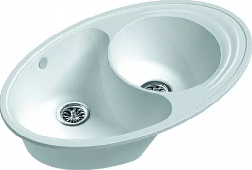 Мойка кухонная EWIGSTEIN Elegant W90KF 1,5-чаши + крыло 820*520мм иней