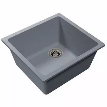 Мойка кухонная EWIGSTEIN EW-5038 подстольный монтаж 1-чаша 560*440 серый металлик