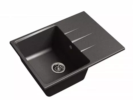 Мойка кухонная EWIGSTEIN Gerd 45F 1-чаша + крыло 650*500мм черный