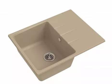 Мойка кухонная EWIGSTEIN Gerd 45F 1-чаша + крыло 650*500мм крем