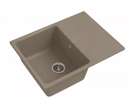 Мойка кухонная EWIGSTEIN Gerd 45F 1-чаша + крыло 650*500мм темно-бежевый