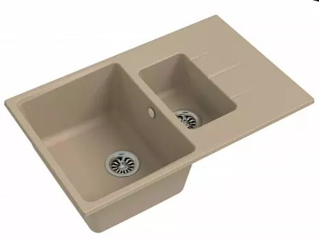 Мойка кухонная EWIGSTEIN Gerd 60KF 1,5-чаши + крыло 780*500мм крем