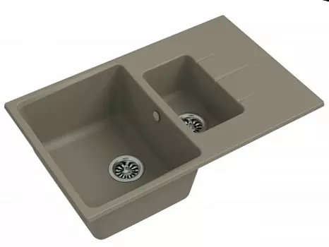 Мойка кухонная EWIGSTEIN Gerd 60KF 1,5-чаши + крыло 780*500мм темно-бежевый