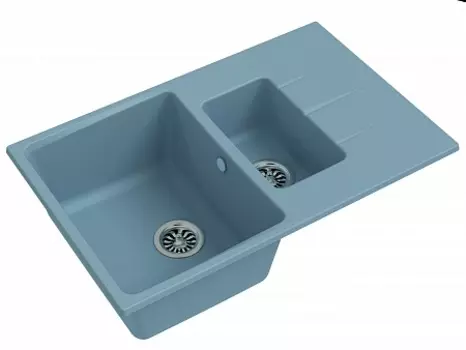 Мойка кухонная EWIGSTEIN Gerd 60KF 1,5-чаши + крыло 780*500мм серый металлик