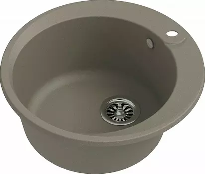 Мойка кухонная EWIGSTEIN Rund 45 1-чаша D-500мм темно-бежевый