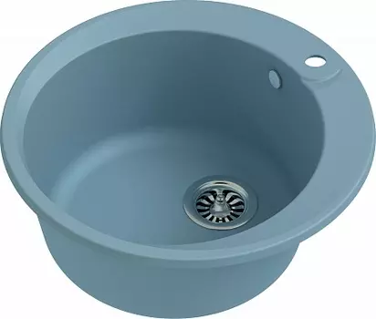 Мойка кухонная EWIGSTEIN Rund 45 1-чаша D-500мм серый металлик