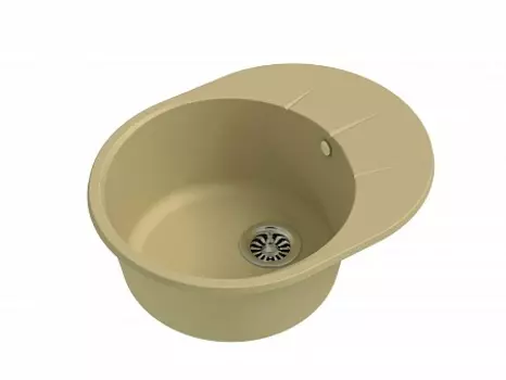Мойка кухонная EWIGSTEIN Rund 45F 1-чаша+ крыло 580*450мм бежевый