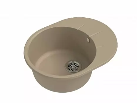 Мойка кухонная EWIGSTEIN Rund 45F 1-чаша+ крыло 580*450мм крем