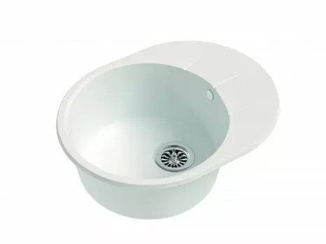 Мойка кухонная EWIGSTEIN Rund 45F 1-чаша+ крыло 580*450мм иней