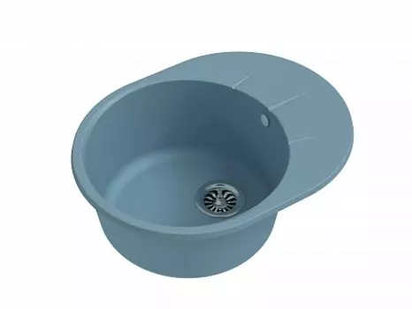 Мойка кухонная EWIGSTEIN Rund 45F 1-чаша+ крыло 580*450мм серый металлик