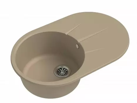 Мойка кухонная EWIGSTEIN Rund 50F 1-чаша+ крыло 750*480мм крем