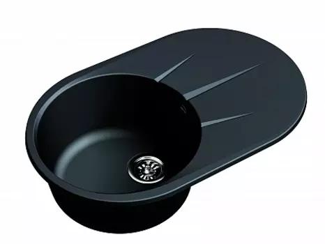 Мойка кухонная EWIGSTEIN Rund 50F 1-чаша+ крыло 750*480мм антрацит