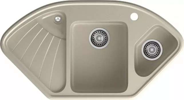 Мойка кухонная GranFest CORNER GF-C-1040E угловая 1039*560мм топаз, мрамор