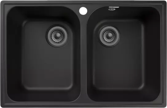 Мойка кухонная GranFest GF-Z15 2 чаши 740*480 (черный)