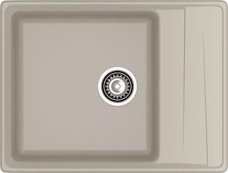 Мойка кухонная GranFest LEVEL GF-LV-660L чаш+кр 660*500мм топаз, мрамор