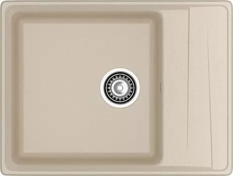 Мойка кухонная GranFest LEVEL GF-LV-660L чаш+кр 660*500мм кашемир, мрамор