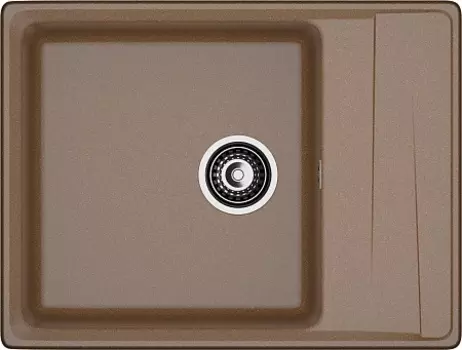 Мойка кухонная GranFest LEVEL GF-LV-660L чаш+кр 660*500мм терракот, мрамор