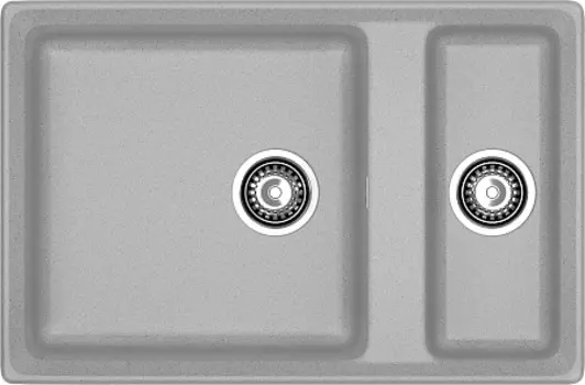 Мойка кухонная GranFest LEVEL GF-LV-760K 1.5-чаши 760*500мм серый, мрамор