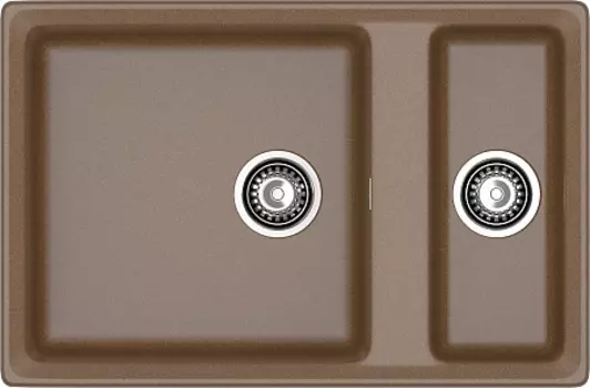 Мойка кухонная GranFest LEVEL GF-LV-760K 1.5-чаши 760*500мм терракот, мрамор