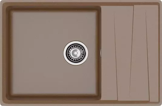 Мойка кухонная GranFest LEVEL GF-LV-760L чаш+кр 760*500мм терракот, мрамор