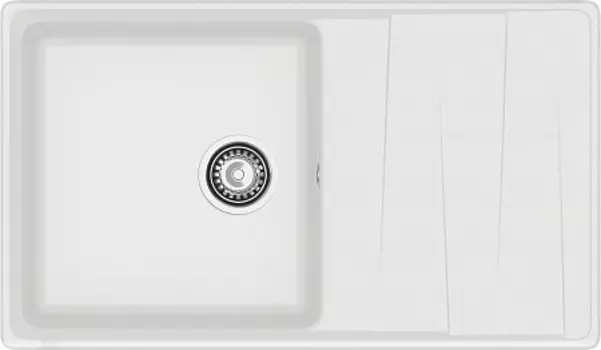 Мойка кухонная GranFest LEVEL GF-LV-860L чаш+кр 860*500мм иней, мрамор