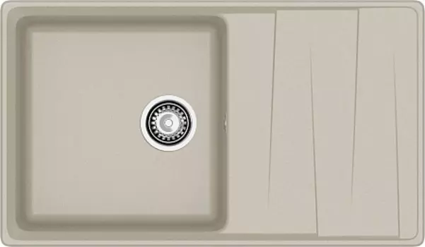 Мойка кухонная GranFest LEVEL GF-LV-860L чаш+кр 860*500мм топаз, мрамор