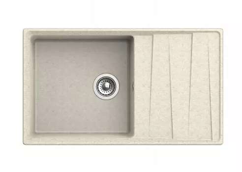 Мойка кухонная GranFest LEVEL GF-LV-860L чаш+кр 860*500мм бежевый, мрамор