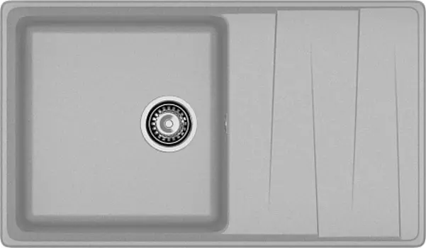 Мойка кухонная GranFest LEVEL GF-LV-860L чаш+кр 860*500мм серый, мрамор