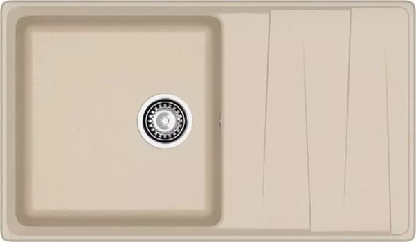 Мойка кухонная GranFest LEVEL GF-LV-860L чаш+кр 860*500мм кашемир, мрамор