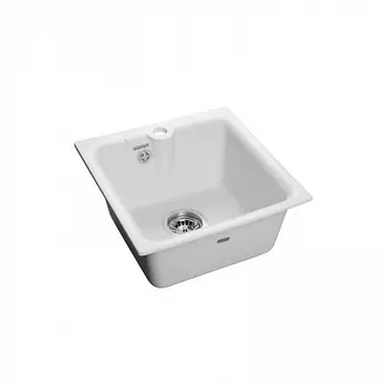 Мойка кухонная GranFest PRACTIK GF-P-420 1-чаш. 417*417мм иней, мрамор