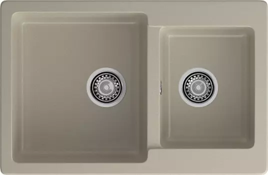 Мойка кухонная GranFest PRACTIK GF-P-780K 2 чаши 780*510 мм топаз, мрамор