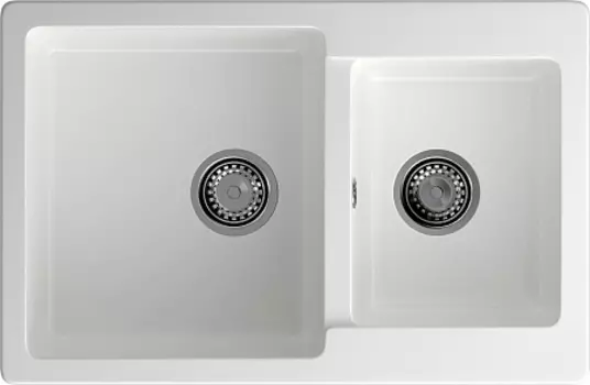 Мойка кухонная GranFest PRACTIK GF-P-780K 2 чаши 780*510 мм иней, мрамор
