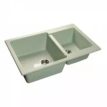 Мойка кухонная GranFest PRACTIK GF-P-780K 2 чаши 780*510 мм салатовый, мрамор