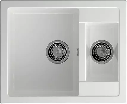 Мойка кухонная GranFest QUADRO GF-Q-610K 1.5-чаши. 610*500мм иней, мрамор