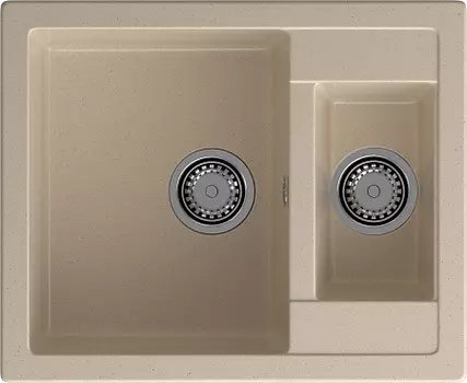 Мойка кухонная GranFest QUADRO GF-Q-610K 1.5-чаши. 610*500мм кашемир, мрамор