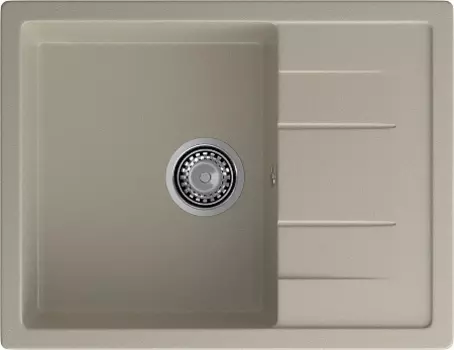 Мойка кухонная GranFest QUADRO GF-Q-650L чаша с крылом 650*500мм топаз, мрамор