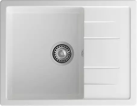 Мойка кухонная GranFest QUADRO GF-Q-650L чаша с крылом 650*500мм иней, мрамор