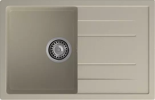 Мойка кухонная GranFest QUADRO GF-Q-780L чаша с крылом 770*495 мм топаз, мрамор