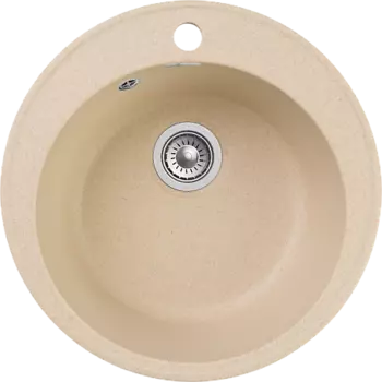 Мойка кухонная GranFest QUARZ GF-Z08 чаша D=480мм (бежевый)